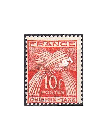 Timbre Taxe n° 76 oblitéré, collection timbres France