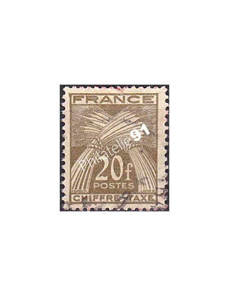 Timbre Taxe n° 77 oblitéré, collection timbres France