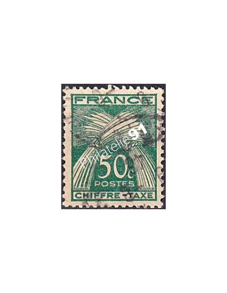 Timbre Taxe n° 80 oblitéré, collection timbres France