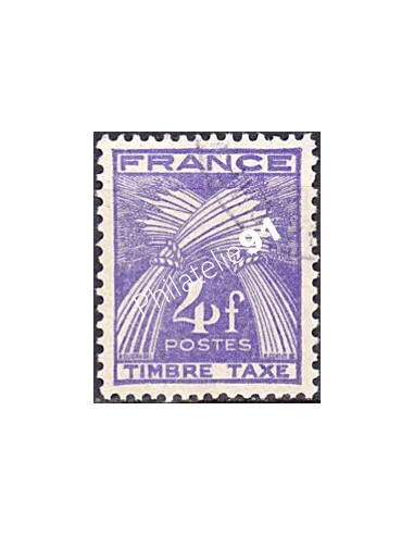 Timbre Taxe n° 84 oblitéré, collection timbres France