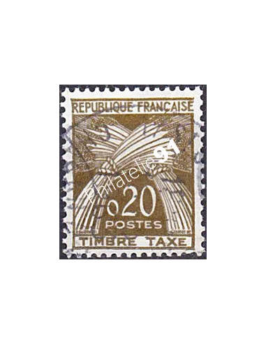 Timbre Taxe n° 92 oblitéré, collection timbres France