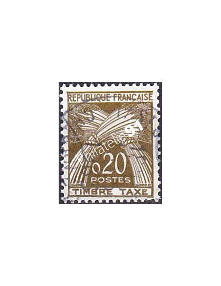 Timbre Taxe n° 92 oblitéré, collection timbres France