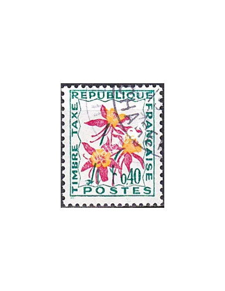 Timbre Taxe n° 100 oblitéré, collection timbres France