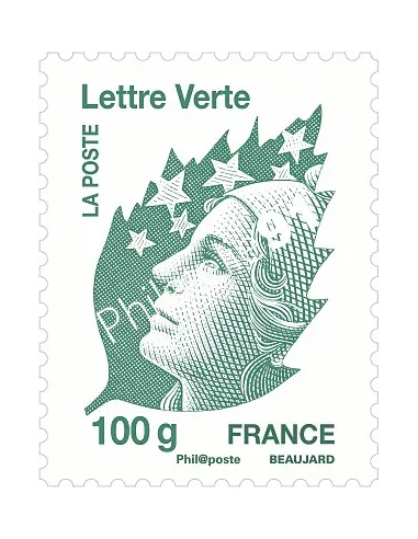 Timbres de France du n° 4595 - Marianne "Lettre verte" 100 g