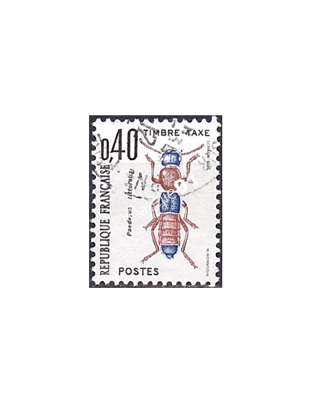 Timbre Taxe n° 110 oblitéré, collection timbres France