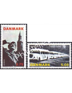 Danemark, n° 1103 à 1104, EUROPA 1995, collection timbre Europe