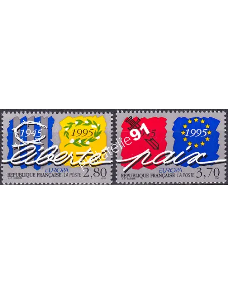 France, n° 2941 à 2942, Europa 1995, collection timbres France