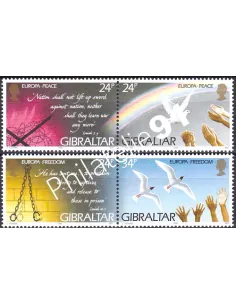 Gibraltar, n° 719 à 722, EUROPA 1995, collection timbre Europe