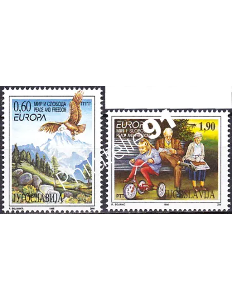 Yougoslavie, n° 2572 à 2573, EUROPA 1995, collection timbre Europe