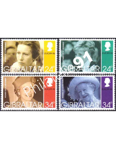 Timbres de Gibraltar n° 764 à 767, EUROPA 1996, collection Europe