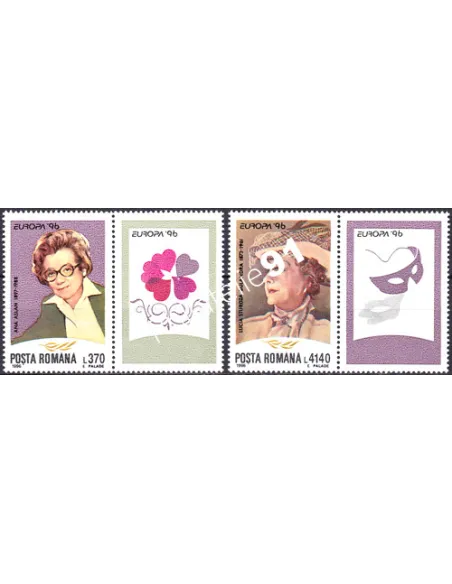 Timbres de Roumanie n° 4302 à 4303, EUROPA 1996, collection timbre Europe