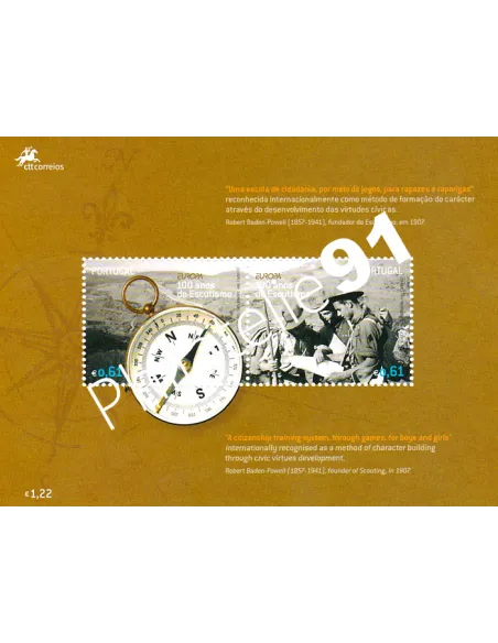 Portugal, Bloc n° 258, collection timbres Europe