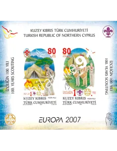 Chypre Turc, Bloc n° 25, Non Dentelé, collection timbres Europe