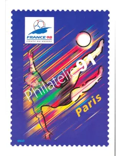 France, Lot de 4 cartes "Prêt-à-Poster",France 98, timbres Thématiques