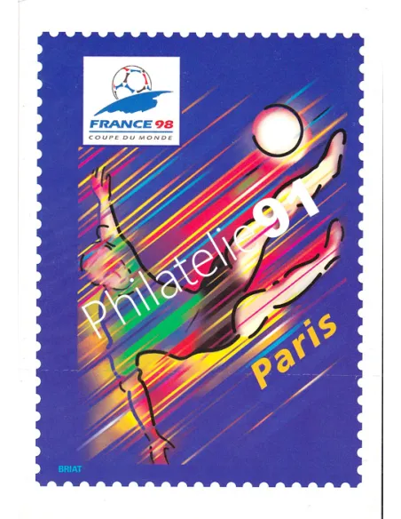 France, Lot de 4 cartes "Prêt-à-Poster",France 98, timbres Thématiques