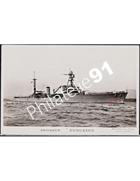 Carte postale - Croiseur "DUQUESNE" - Flotte française 39/45