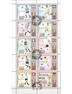 Sharjah, n° 1142 à 1146, PA n° 1147 à 1151, Feuille, timbres Monde