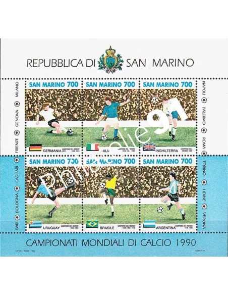Saint-Marin, Bloc-Feuillet n° 16, thème foot,collection timbres Europe