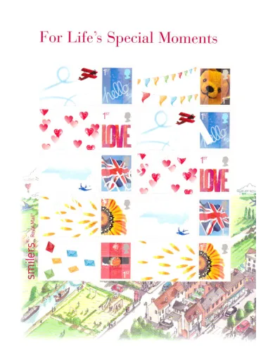 Grande-Bretagne, Demi-Feuille Gauche n° 2684a, perso, timbre Europe