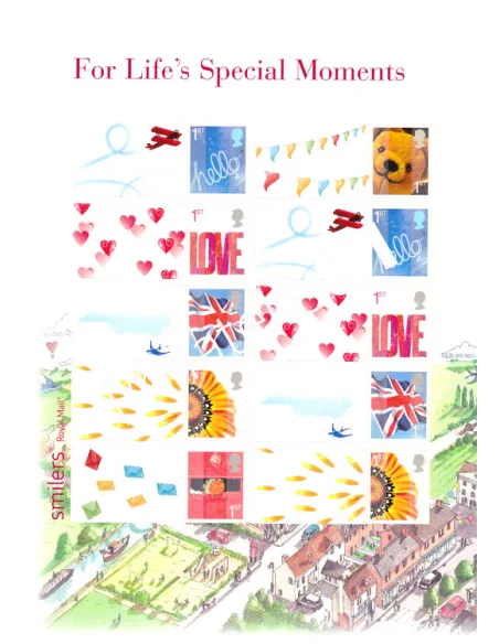 Grande-Bretagne, Demi-Feuille Gauche n° 2684a, perso, timbre Europe