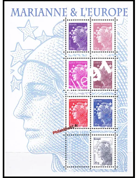 Timbres de France - Bloc Marianne & l'Europe n° 4614 à 4620