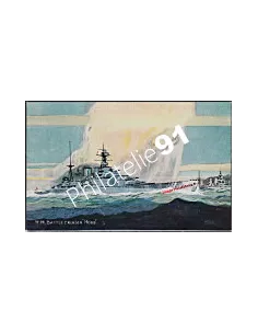Carte postale - Croiseur H.M.BATTLE -HOOD- - Flotte anglaise 39/