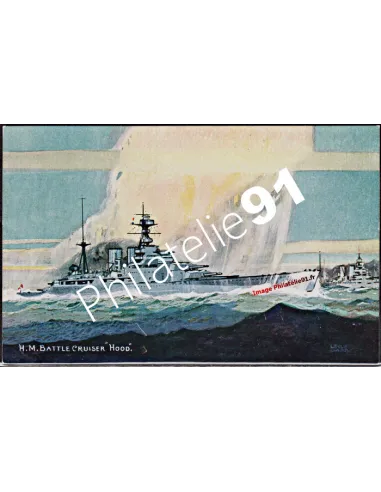 Carte postale - Croiseur H.M.BATTLE -HOOD- - Flotte anglaise 39/