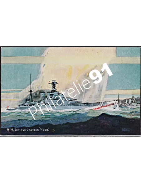 Carte postale - Croiseur H.M.BATTLE -HOOD- - Flotte anglaise 39/