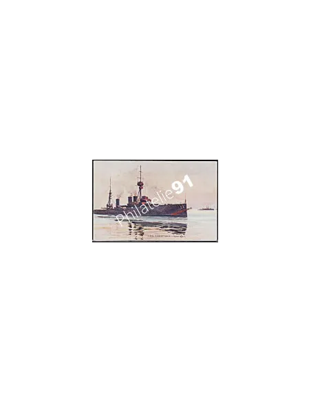 Carte postale - Croiseur -H.M.S. INDOMITABLE- - Flotte anglaise