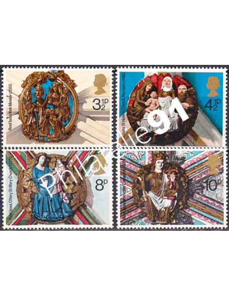 Grande-Bretagne, n° 742 à 745, collection timbre Europe