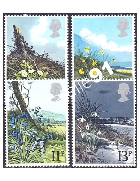 Grande-Bretagne, n° 884 à 887, collection timbre Europe