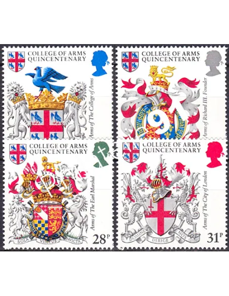 Grande-Bretagne, n° 1113 à 1116, collection timbre Europe