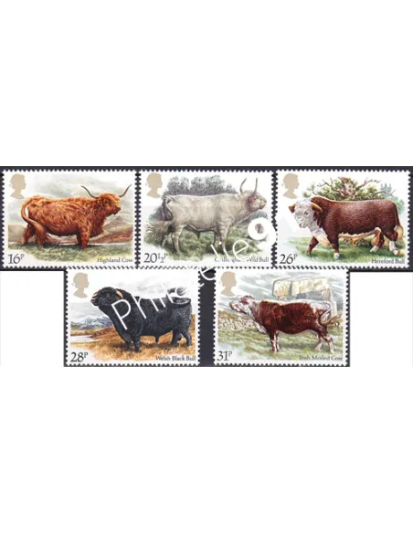 Grande-Bretagne, n° 1117 à 1121, collection timbre Europe