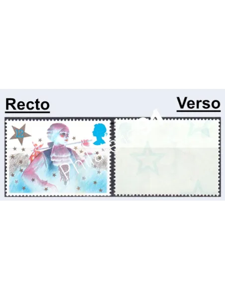 Grande-Bretagne, n° 1202a, étoiles bleues, collection timbre Europe