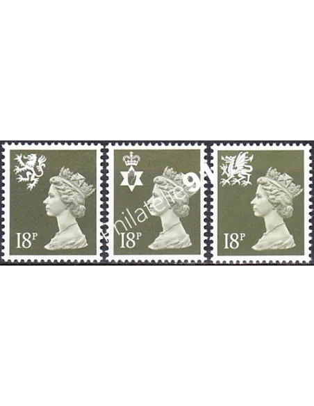 Grande-Bretagne, n° 1253 à 1255, collection timbre Europe