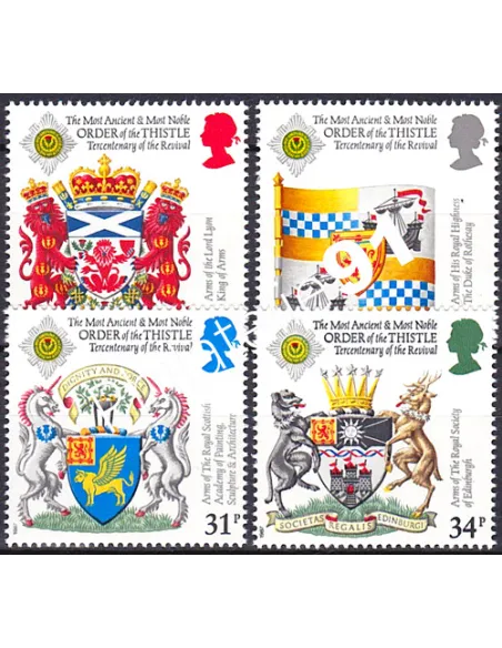 Grande-Bretagne, n° 1274 à 1277, collection timbre Europe
