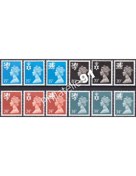 Grande-Bretagne, n° 1422 à 1433, collection timbre Europe