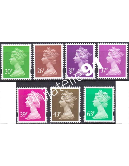 Grande-Bretagne, n° 1876 à 1882 collection timbre Europe