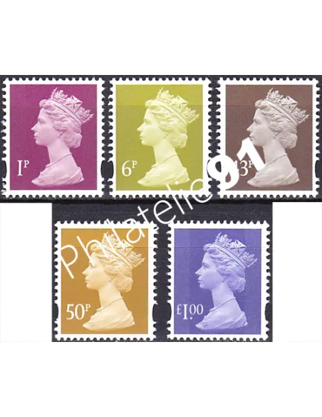 Grande-Bretagne, n° 1948 à 1952 collection timbre Europe
