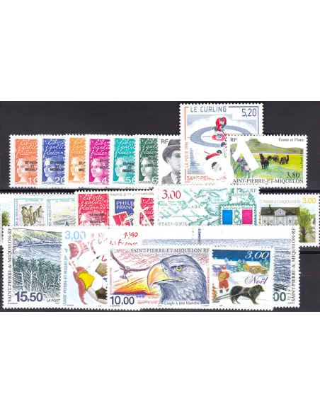Année complète 1998 de Saint-Pierre-et-Miquelon,timbres Dom-Tom