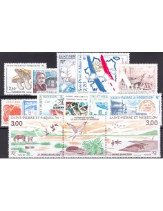 Année complète 1987 de Saint-Pierre-et-Miquelon, timbres Dom-Tom