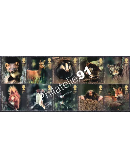 Grande-Bretagne, n° 2578 à 2587, Bande, collection timbre Europe