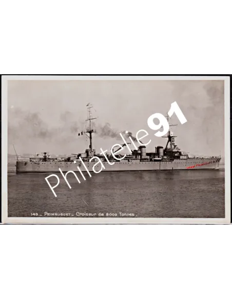Carte postale - Croiseur -PRIMAUGUET- (2) - Flotte française 39/