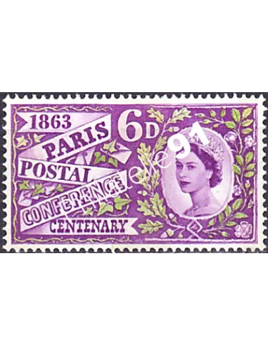 Grande-Bretagne, n° 372, avec phosphore, collection timbre Europe