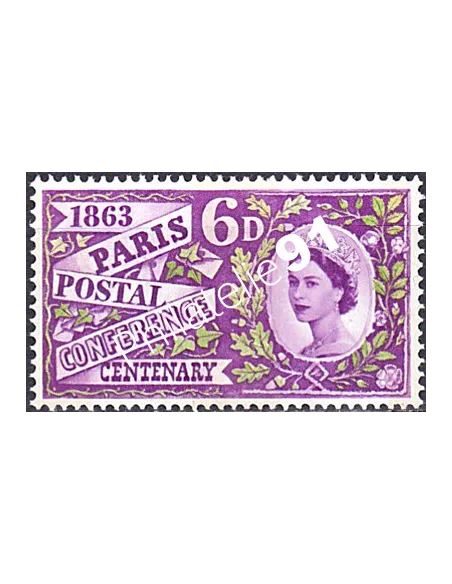 Grande-Bretagne, n° 372, avec phosphore, collection timbre Europe