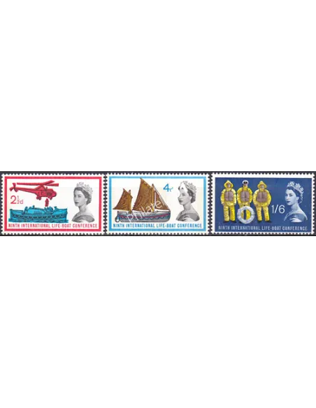 Grande-Bretagne, n° 375 à 377, avec phosphore, collection timbre Europe