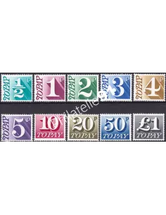 Grande-Bretagne, Timbres-Taxe n° 73 à 82, collection timbre Europe