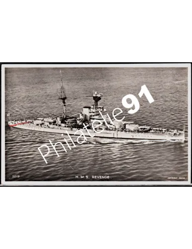 Carte postale - Croiseur -H.M.S. REVENGE- - Flotte anglaise 39/4