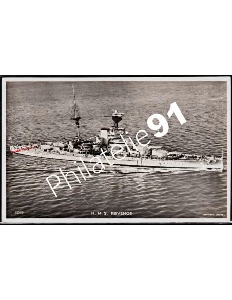Carte postale - Croiseur -H.M.S. REVENGE- - Flotte anglaise 39/4