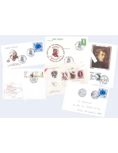 Tous pays, Lot de documents thématiques Mozart,Collection lettre monde